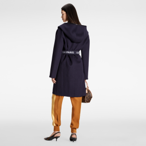 Louis Vuitton Signature double face hooded wrap coat